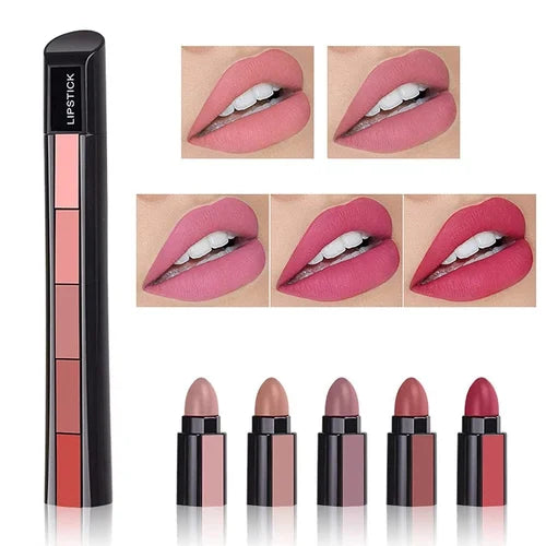 🎁 10 Shade's @ ₹999 ✨💎 LuxGlow FAB5 Lipstick Buy 1 Get 1 Free 🎉 ⏳ Limited Time Offer! ⏰